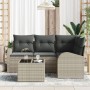 Juego de sofá de 5 piezas con cojines gris de poliratán von , Outdoor-Sofas - Ref: Foro24-3346032, Preis: 362,06 €, Rabatt: %