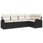 Conjunto de sofá de 5 piezas con cojines Ratán poliespuma negro von , Outdoor-Sofas - Ref: Foro24-3346037, Preis: 335,91 €, R...