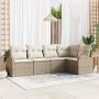 Juego de sofá de jardín de 5 piezas con cojines - Ratán sintético beige by , Outdoor sofas - Ref: Foro24-3346041, Price: 360,...