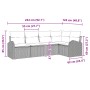 Set de Sofá de Jardín de 5 Piezas con Cojines Negro Poliratán by , Outdoor sofas - Ref: Foro24-3346043, Price: 351,25 €, Disc...