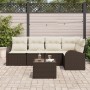 Juego de Sofá de Jardín de 5 Piezas con Cojines Gris Ratán Poliéster von , Outdoor-Sofas - Ref: Foro24-3346048, Preis: 399,78...