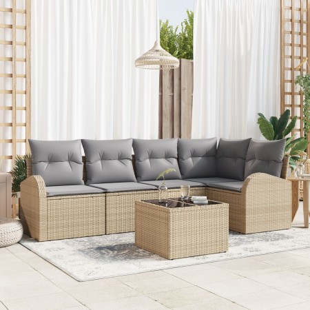 Juego de Sofá de Jardín de 6 piezas con Cojines Rattan Sintético Negro by , Outdoor sofas - Ref: Foro24-3346050, Price: 401,6...