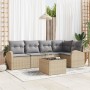 Juego de Sofá de Jardín de 6 piezas con Cojines Rattan Sintético Negro by , Outdoor sofas - Ref: Foro24-3346050, Price: 401,6...