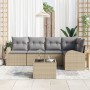 Juego de Sofá de Jardín de 6 piezas con Cojines Rattan Sintético Negro by , Outdoor sofas - Ref: Foro24-3346050, Price: 401,6...