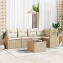 Juego de sofá de jardín de 6 piezas con cojines marrón poliratán von , Outdoor-Sofas - Ref: Foro24-3346051, Preis: 411,12 €, ...