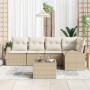 Juego de sofá de jardín de 6 piezas con cojines marrón poliratán von , Outdoor-Sofas - Ref: Foro24-3346051, Preis: 411,12 €, ...