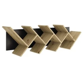 FMD Estantería geométrica para pared color roble y negro de FMD, Estantes y estanterías - Ref: Foro24-436995, Precio: 93,05 €...
