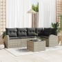 Conjunto de sofá de jardín de 6 piezas con cojines grises by , Outdoor sofas - Ref: Foro24-3346052, Price: 411,79 €, Discount: %