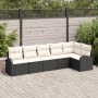 Juego de Sofá de Jardín de 6 Piezas con Cojines Negro Ratán Sintético by , Outdoor sofas - Ref: Foro24-3346057, Price: 369,88...