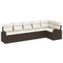 Juego de Sofá de Jardín de 6 Piezas con Cojines Marrón Ratán Sintético by , Outdoor sofas - Ref: Foro24-3346058, Price: 433,0...