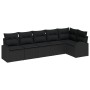 Juego de sofá de jardín de 6 piezas con cojines negro poliratán von , Outdoor-Sofas - Ref: Foro24-3346063, Preis: 411,70 €, R...