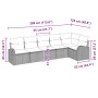 Juego de sofá de jardín de 6 piezas con cojines negro poliratán von , Outdoor-Sofas - Ref: Foro24-3346063, Preis: 411,70 €, R...