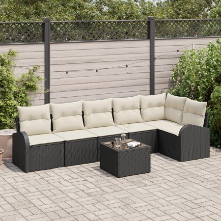 Conjunto de Sofá de Jardín de 6 Piezas con Cojines de Poliratán Marrón by , Outdoor sofas - Ref: Foro24-3346067, Price: 415,4...