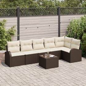 Juego de sofá de jardín de 6 piezas con cojines en poliratán gris by , Outdoor sofas - Ref: Foro24-3346068, Price: 476,81 €, ...