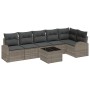 Conjunto de Sofá de Jardín de 6 Piezas con Cojines Ratán Poliéster Negro by , Outdoor sofas - Ref: Foro24-3346069, Price: 444...