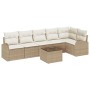 Set de Sofá de Jardín de 7 Piezas con Cojines Ratán Poliéster Marrón von , Outdoor-Sofas - Ref: Foro24-3346071, Preis: 460,25...