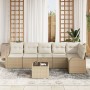 Set de Sofá de Jardín de 7 Piezas con Cojines Ratán Poliéster Marrón von , Outdoor-Sofas - Ref: Foro24-3346071, Preis: 460,25...