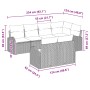 Conjunto de Sofá de Jardín Set de 7 Negro by , Outdoor sofas - Ref: Foro24-3346083, Price: 513,94 €, Discount: %