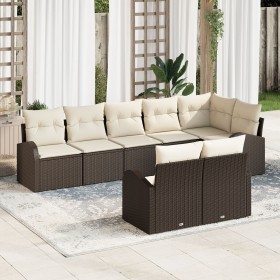 Conjunto de Sofá de Jardín de 8 Piezas con Cojines de Poliratán Marrón von , Outdoor-Sofas - Ref: Foro24-3346088, Preis: 594,...