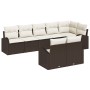 Conjunto de Sofá de Jardín de 8 Piezas con Cojines de Poliratán Marrón by , Outdoor sofas - Ref: Foro24-3346088, Price: 606,8...