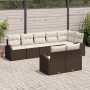 Conjunto de Sofá de Jardín de 8 Piezas con Cojines de Poliratán Marrón by , Outdoor sofas - Ref: Foro24-3346088, Price: 606,8...
