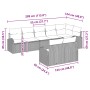 Conjunto de Sofá de Jardín de 8 Piezas con Cojines de Poliratán Marrón by , Outdoor sofas - Ref: Foro24-3346088, Price: 606,8...