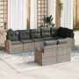 Juego de Sofá de Jardín de 8 Piezas con Cojines Gris de Poliratán von , Outdoor-Sofas - Ref: Foro24-3346089, Preis: 563,65 €,...