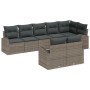 Juego de Sofá de Jardín de 8 Piezas con Cojines Gris de Poliratán von , Outdoor-Sofas - Ref: Foro24-3346089, Preis: 563,65 €,...