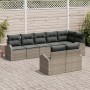 Juego de Sofá de Jardín de 8 Piezas con Cojines Gris de Poliratán von , Outdoor-Sofas - Ref: Foro24-3346089, Preis: 563,65 €,...