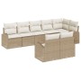 Juego de Sofá de Jardín de 8 Piezas con Cojines Beige Ratán von , Outdoor-Sofas - Ref: Foro24-3346091, Preis: 584,36 €, Rabat...