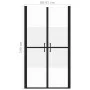 ESG shower door half frosted (88-91)x190 cm by vidaXL, shower doors - Ref: Foro24-150835, Price: 187,80 €, Discount: %