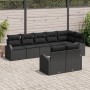 Conjunto de Sofá de Jardín de 8 Piezas con Cojines de Ratán Negro by , Outdoor sofas - Ref: Foro24-3346093, Price: 571,95 €, ...