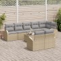 Conjunto de Sofá de Jardín de 9 Piezas con Cojines Negros de Poliratán de , Sofás de exterior - Ref: Foro24-3346100, Precio: ...