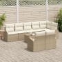 Conjunto de Sofá de Jardín de 9 Piezas con Cojines Marrón de Poliratán de , Sofás de exterior - Ref: Foro24-3346101, Precio: ...