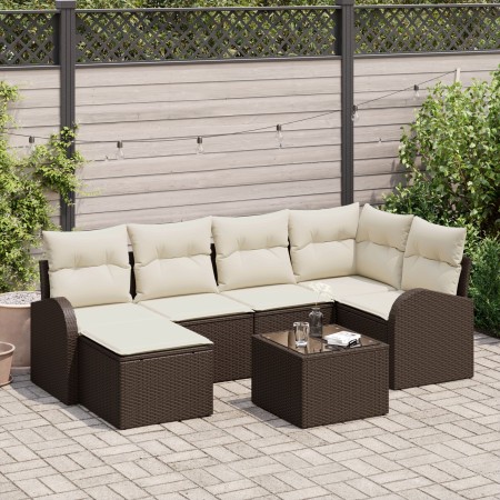 Juego de Sofá de 6 Piezas con Cojines Gris Poliratán by , Outdoor sofas - Ref: Foro24-3346118, Price: 443,77 €, Discount: %