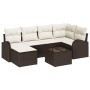 Juego de Sofá de 6 Piezas con Cojines Gris Poliratán by , Outdoor sofas - Ref: Foro24-3346118, Price: 443,77 €, Discount: %