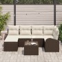 Juego de Sofá de 6 Piezas con Cojines Gris Poliratán by , Outdoor sofas - Ref: Foro24-3346118, Price: 443,77 €, Discount: %