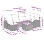 Juego de Sofá de 6 Piezas con Cojines Gris Poliratán by , Outdoor sofas - Ref: Foro24-3346118, Price: 443,77 €, Discount: %
