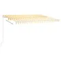 Automatische Markise LED-Windsensor gelb weiß 4,5x3 m von vidaXL, Markisen - Ref: Foro24-3069973, Preis: 681,15 €, Rabatt: %