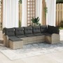 Juego de Sofá de Jardín Set de 7 Beige Ratan, Poliéster von , Outdoor-Sofas - Ref: Foro24-3346132, Preis: 497,46 €, Rabatt: %