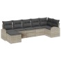 Juego de Sofá de Jardín Set de 7 Beige Ratan, Poliéster von , Outdoor-Sofas - Ref: Foro24-3346132, Preis: 497,46 €, Rabatt: %