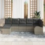 Juego de Sofá de Jardín Set de 7 Beige Ratan, Poliéster von , Outdoor-Sofas - Ref: Foro24-3346132, Preis: 497,46 €, Rabatt: %