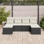 Conjunto de Sofás de Jardín de 6 Piezas con Cojines Negro de Ratán Polivalente by , Outdoor sofas - Ref: Foro24-3346147, Pric...