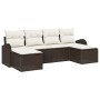 Conjunto de sofá de jardín de 6 piezas con cojines Marrón Ratán sintético by , Outdoor sofas - Ref: Foro24-3346148, Price: 34...