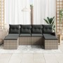 Conjunto de Sofás de Jardín de 6 Piezas con Cojines Gris de Poliratán von , Outdoor-Sofas - Ref: Foro24-3346149, Preis: 347,6...