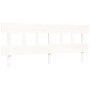 Weißer Massivholzbettrahmen mit Kopfteil 200x200 cm von vidaXL, Betten und Lattenroste - Ref: Foro24-3195177, Preis: 154,71 €...