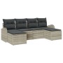 Juego de Sofá de 6 Piezas con Cojines Gris Claro Ratán Poli by , Outdoor sofas - Ref: Foro24-3346152, Price: 370,82 €, Discou...