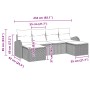 Juego de Sofá de 6 Piezas con Cojines Gris Claro Ratán Poli by , Outdoor sofas - Ref: Foro24-3346152, Price: 370,82 €, Discou...