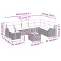 Conjunto de Sofá de Jardín Conjunto de 9 Beige y Negro Ratan by , Outdoor sofas - Ref: Foro24-3346172, Price: 598,96 €, Disco...