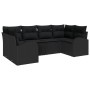 Conjunto de 6 Piezas de Sofá de Jardín con Cojines Negro Poliratán von , Outdoor-Sofas - Ref: Foro24-3346183, Preis: 410,08 €...
